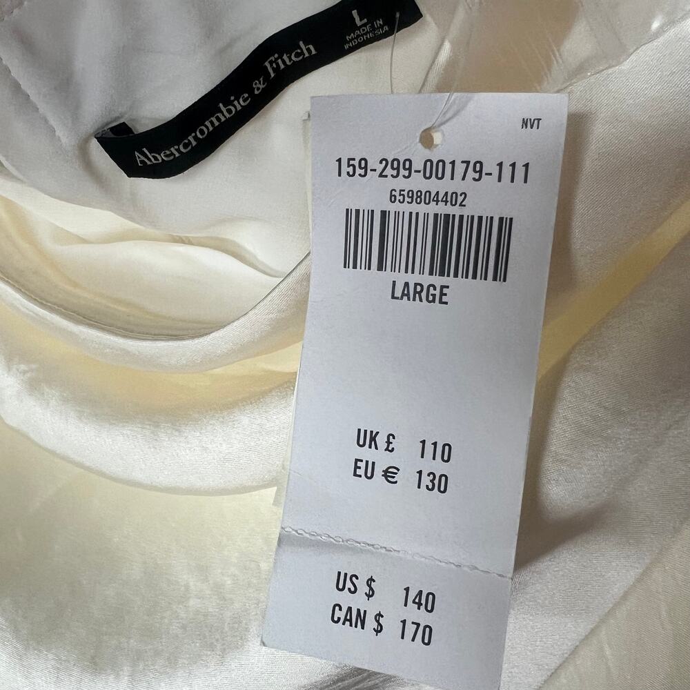 Abercrombie & Fitch Satin Julia Dress w/Scarf Size Large - Picture 6 of 8